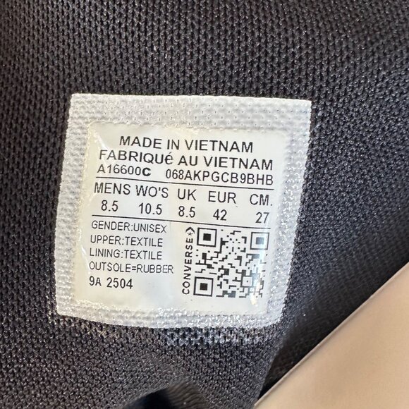 ⭐Converse Chuck Taylor XXHi Leather Straps 8.5 Mens Sneakers Boots Black A16600C - Picture 9 of 9